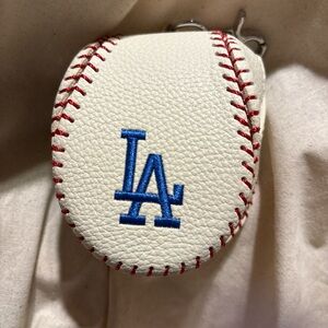 Women’s Dodger ball Keychain - White and Red